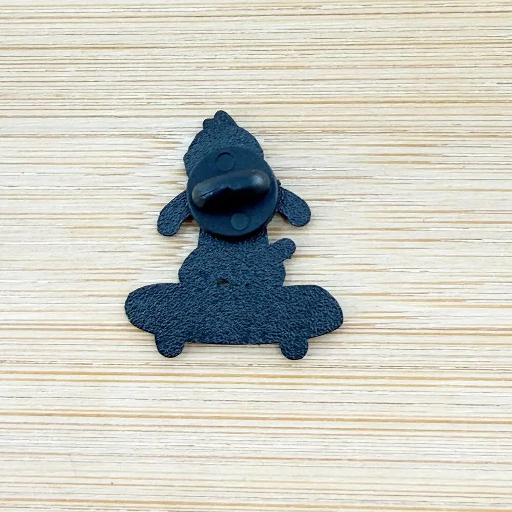 Black Cat Riding A Skateboard Enamel Pin